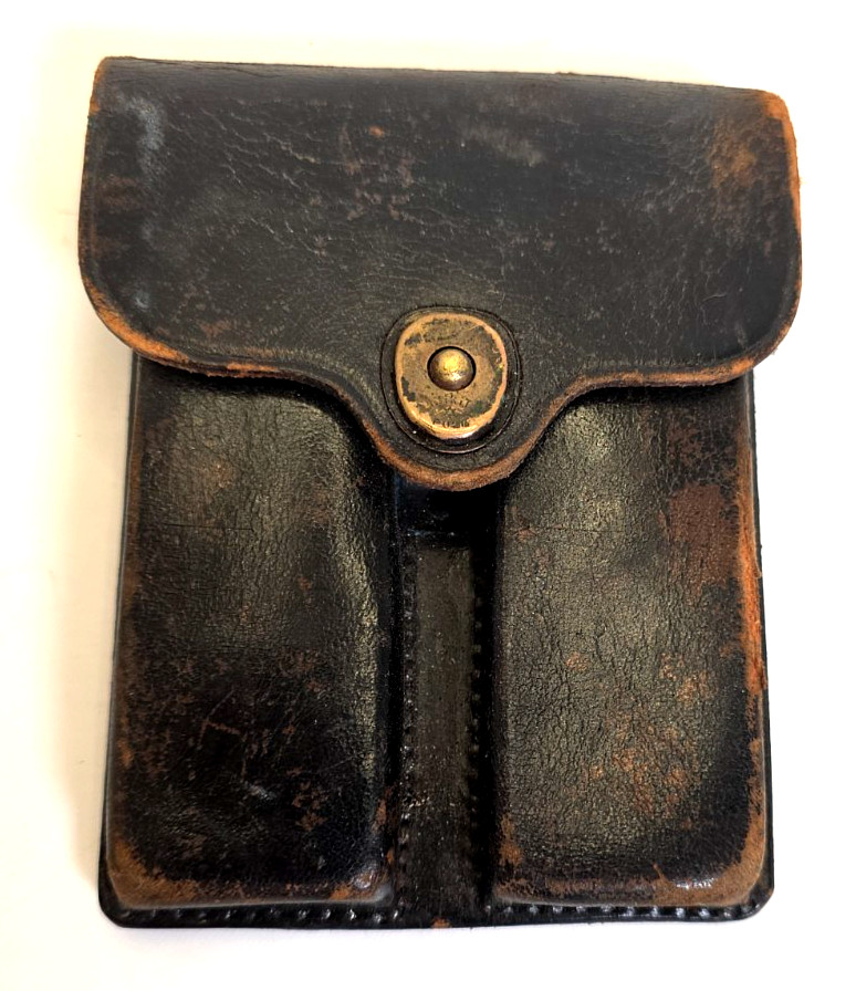 US Army Leather 1911 dual Magazine Pouch Jeffersonville Quartermaster 1946 (S)