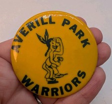 Vintage Averill Park Warriors High School New York NY Pinback Button Pin Badge picture
