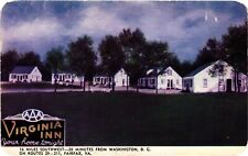Vintage Postcard - 1953 Virginia Inn Cottages Fairfax VA 20 Min From DC  #10902 picture