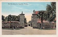 St Augustine FL Florida Military Army Fort Gates St George Street Postcard T6 picture