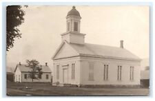 Postcard Old Church in Vermont VT, post marked in Starksboro 1910 RPPC H10 picture