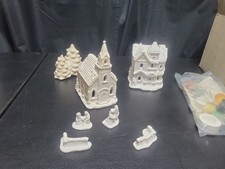 Vintage California Creations Christmas Holiday Village  Mismatch Cobble Stone Ln picture