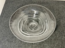 Simon Pearce - Thetford Crystal Swirl Center Bowl 3.25 x 11.5 Inches picture