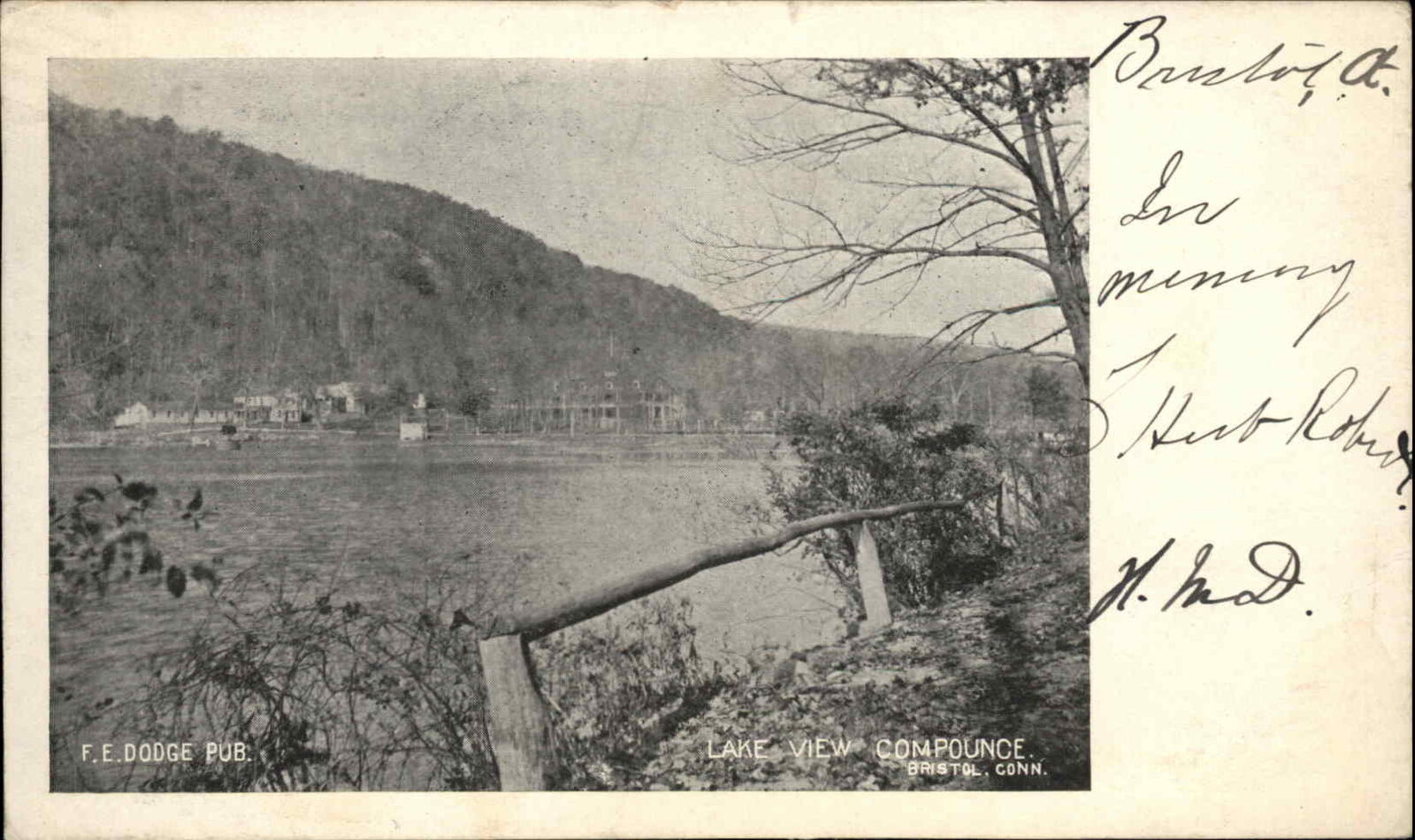 Bristol CT Lake View Compounce c1905 Postcard