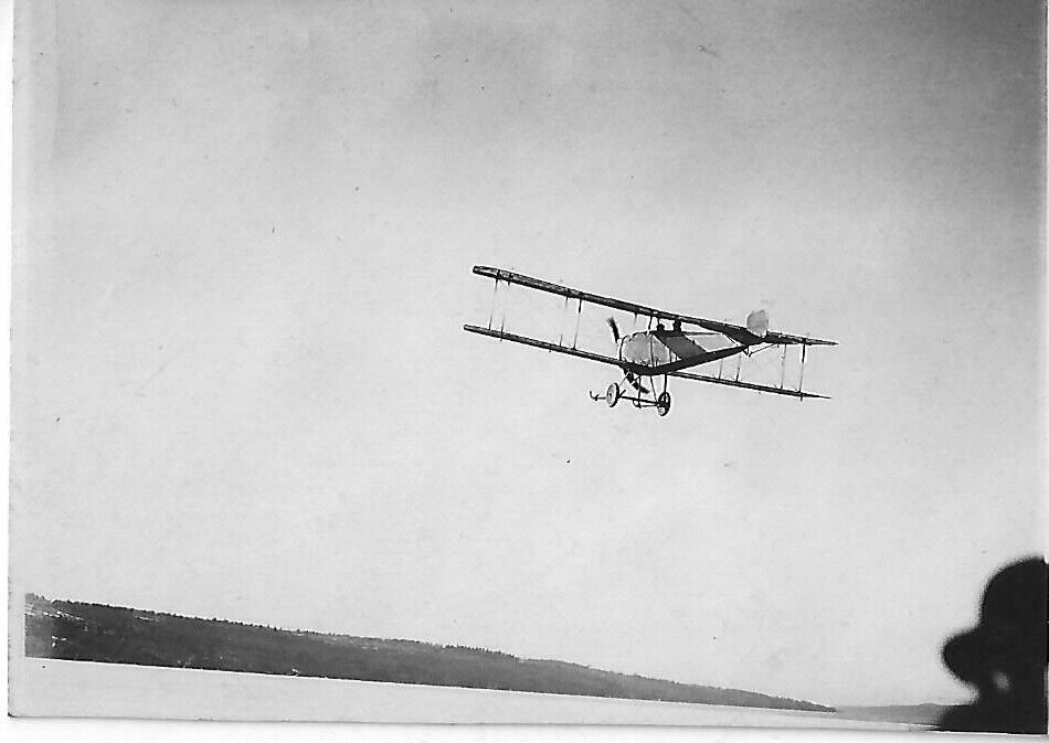 1914 Early Aviation THOMAS BROS AEROPLANE CO Biplane photo ITHICA T-2 WOODHOUSE