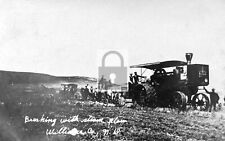 Buffalo Pitts Steam Tractor Farming Williston North Dakota ND Postcard REPRINT picture