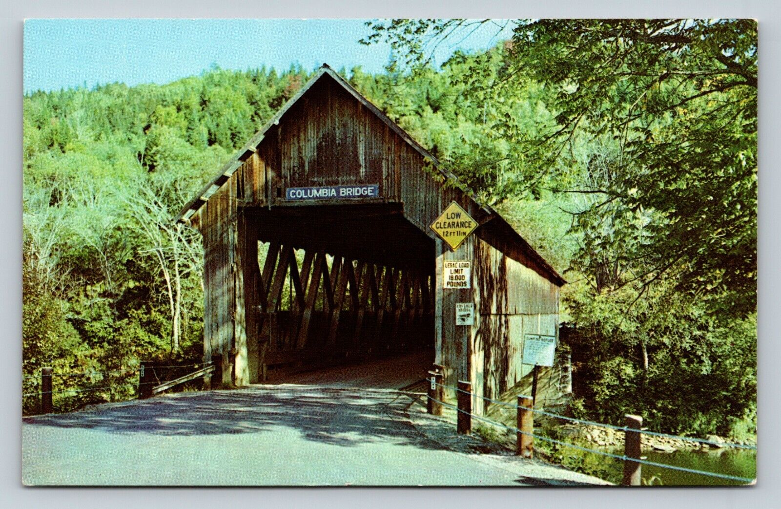 Covered Bridge From Columbia NH To Lemington VA VINTAGE Postcard Charles Babbitt