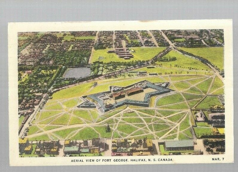 xx0130:Postcard-Aerial View of Fort George,Halifax,Nova Scotia