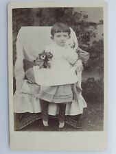 Cabinet Card: Young Child Toy Rabbit: T Griffin: Weybridge picture