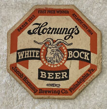 HORNUNG'S BOCK 1930'S BEER COASTER OTHER SIDE LONDONDERRY ALE picture