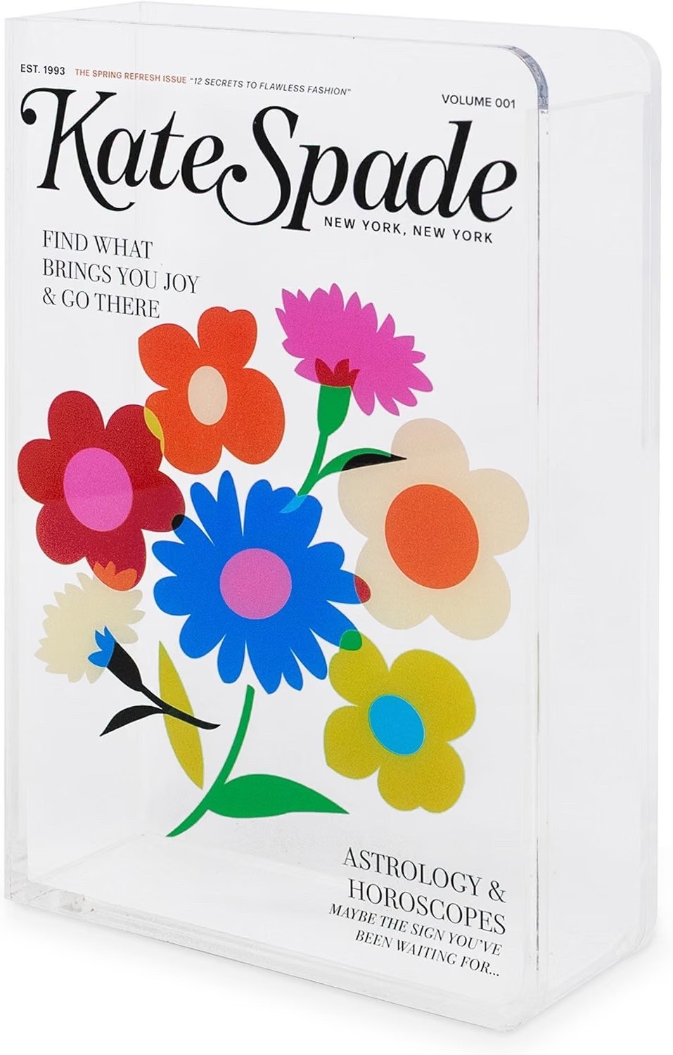 kate spade new york Acrylic Book Shaped Vase, KS Magazine kate spade new york Acrylic Book Shaped Vase, KS Magazine