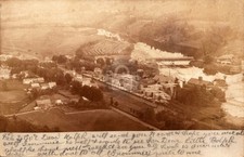 East Ryegate VT Railroad Houses Mill River 1907 RPPC Photo Postcard COPY picture