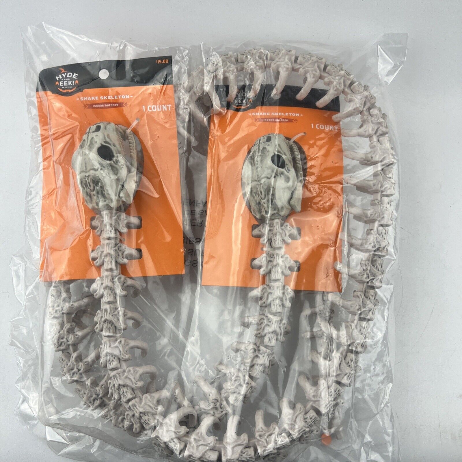 2 Hyde And Eek Snake Skeletons Indoor/outdoor Halloween Decor