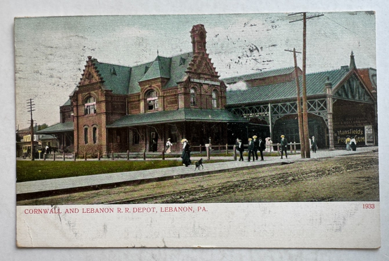 1907 PA Postcard Lebanon Pennsylvania Railroad Station Cornwall & Lebanon Depot 1907 PA Postcard Lebanon Pennsylvania Railroad Station Cornwall & Lebanon Depot