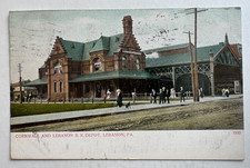 1907 PA Postcard Lebanon Pennsylvania Railroad Station Cornwall & Lebanon Depot picture