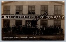 Real Photo Monarch Road Roller Factory Employees Groton NY New York RP RPPC G175 picture