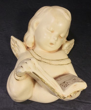 Alexander Backer Vintage Chalk ware Angel Singing Book Wall Hanging picture