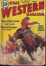 DIME WESTERN pulp magazine 2 1936 Olmsted Coburn Farrell Overholt Pearsol &c picture
