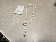 West Coast Catholic Rosary Beads White / Gold Tone - Never used picture