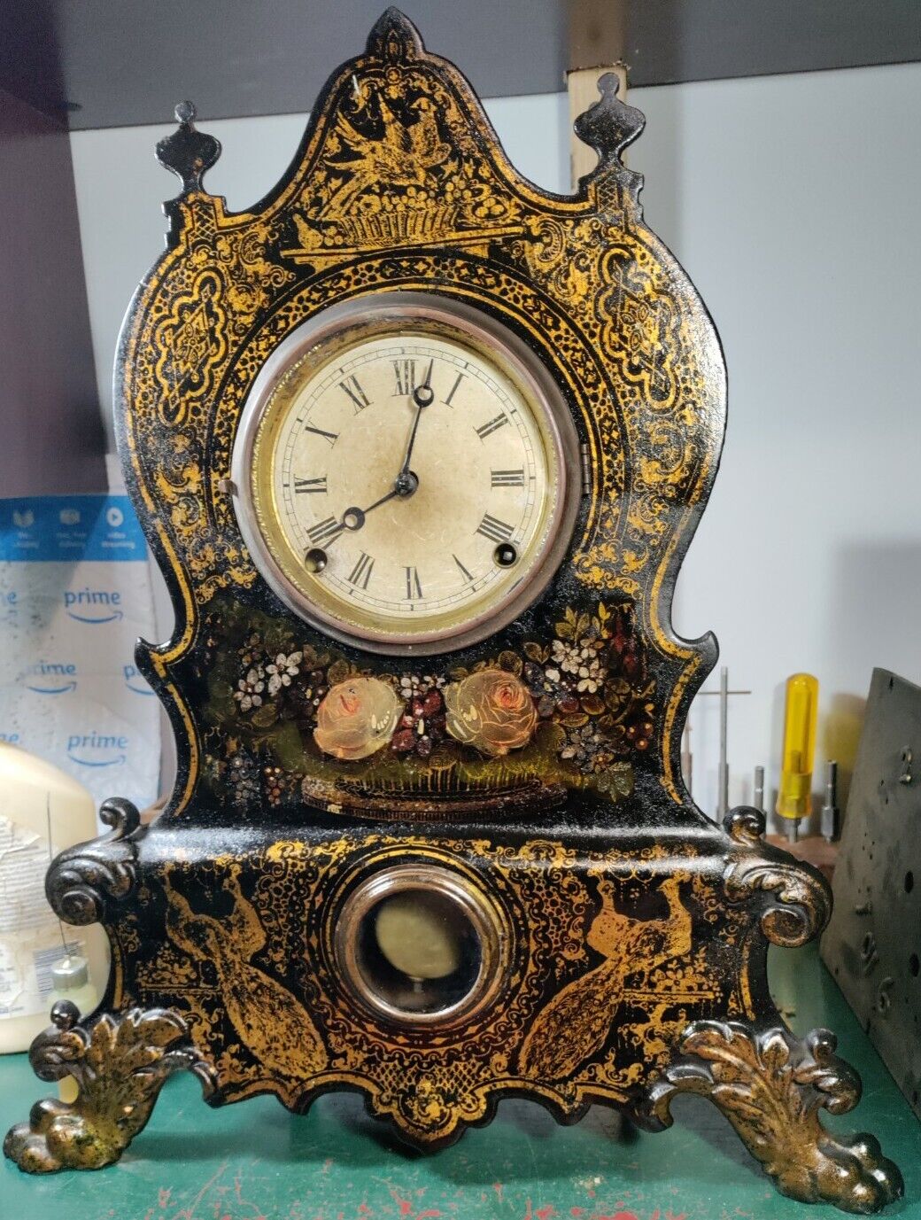Waterbury  1850s Iron Front Clock. Civil war era