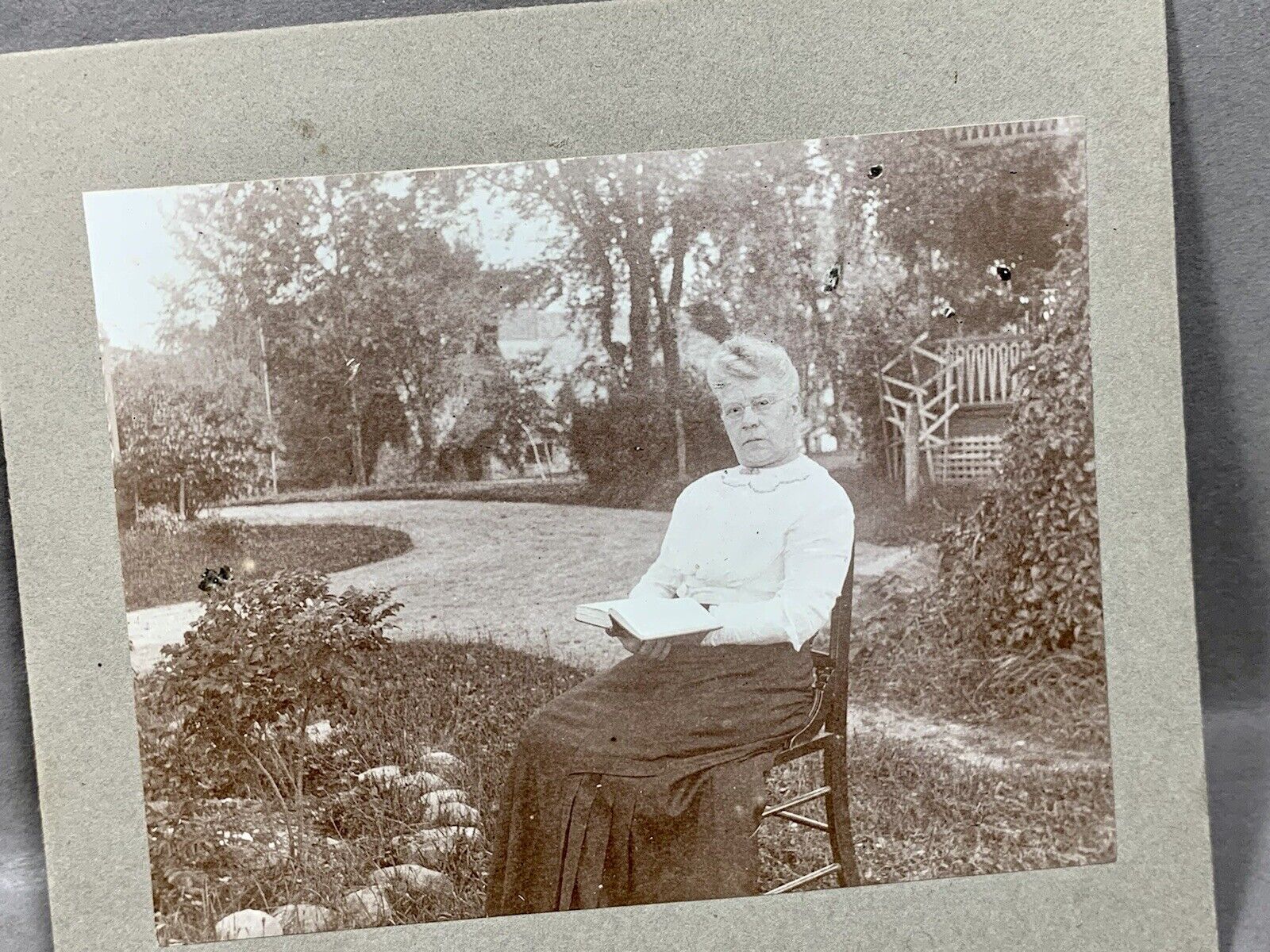 Victorian Antique Cabinet Card Photo ID’d Woman Roxbury Massachusetts