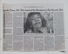 Lucille Times 100 Obituary New York Times Montgomery Bus Boycott Negro History picture