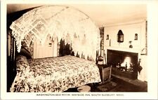RPPC Washington Bed Room Wayside Inn South Sudbury Massachusetts UNP Postcard picture