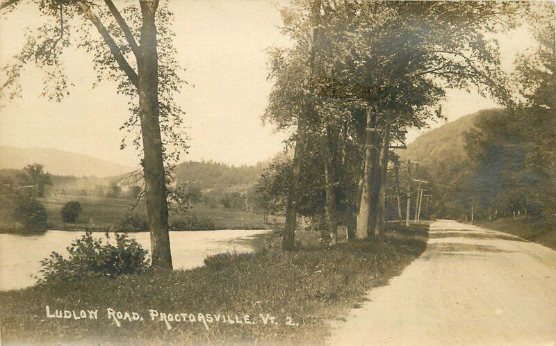 Proctorsville Vermont Postcard Ludlow Road #2 1927 21-9251