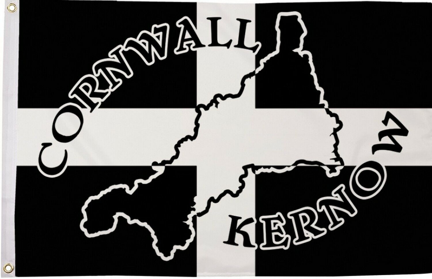 Cornwall Kernow Map Polyester Flag  - LAST ONE