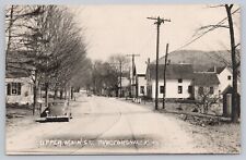 1948 Proctorsville, Vermont Upper Main Street Vtg RPPC Real Photo Postcard picture
