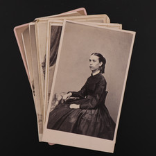 CDV Victorian Carte de Visite Portrait Lot of 6 Women Lowell, Mass. #697 picture