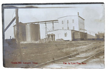 Flouring Mill Lancaster Texas Postcard Posted 1903? Granery Storage R.R. Tracks picture