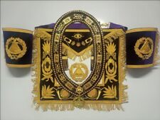 Masonic Regalia Grand Master Apron With Cuffs & Chain Collar Free Jewel. picture