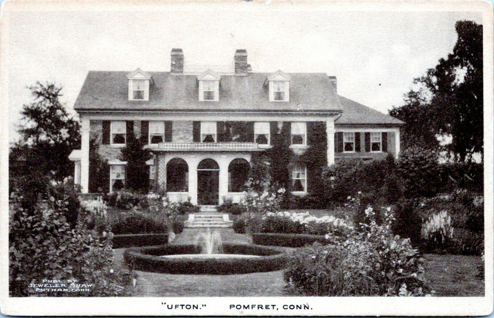Pomfret Connecticut Postcard 1930s Upton Residence House NH