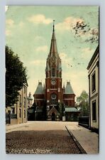 Leicester UK, Trinity Church, Vintage United Kingdom Postcard picture