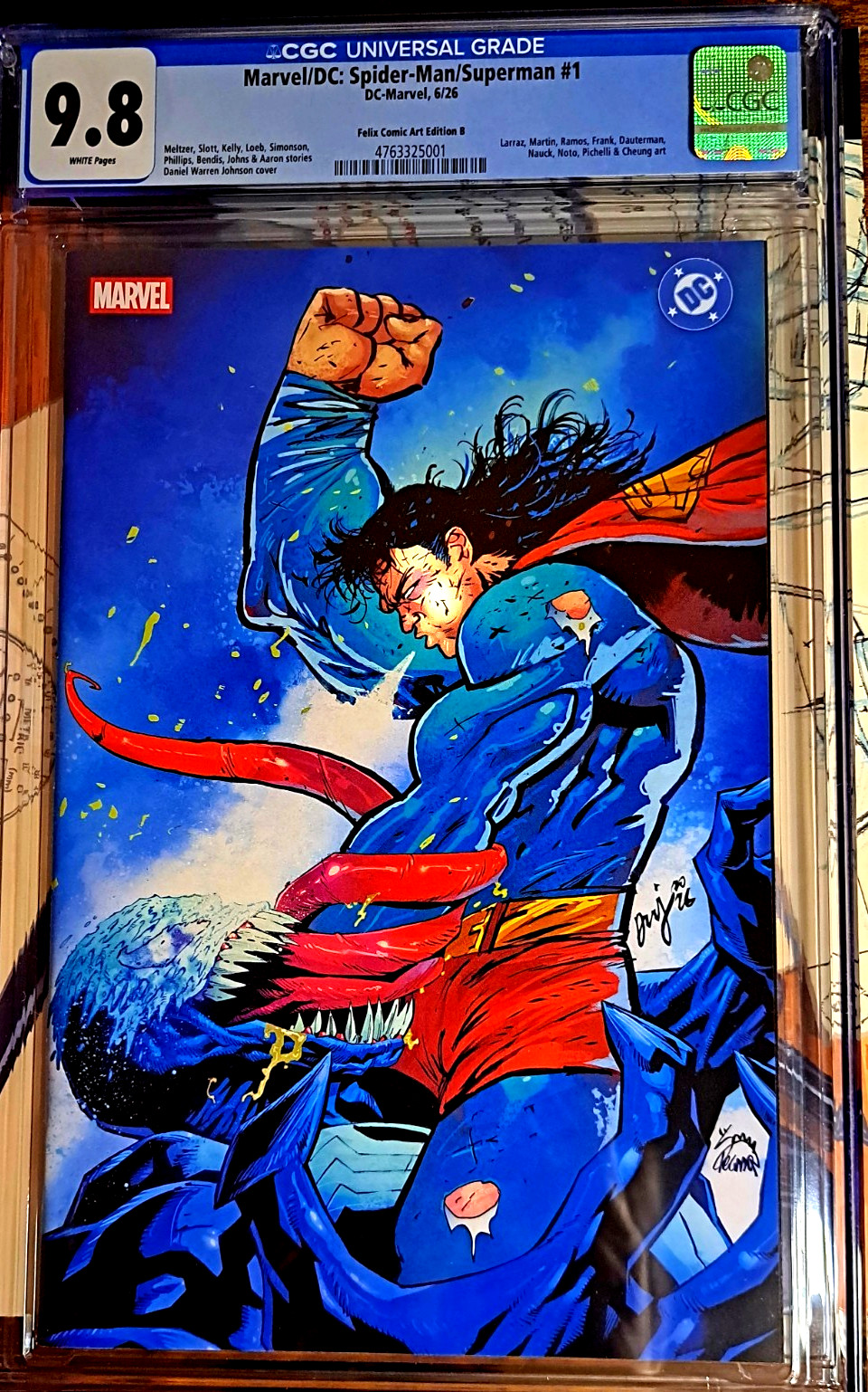9.8 Spiderman/Superman #1 RARE FELIX VARIANT Daniel Warren Johnson/Stegman cover