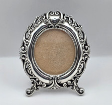 Brighton Picture Frame Oval Silver Tone Holds Small Photo picture