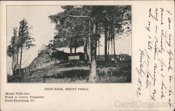 1905 North Ferrisburgh,VT High Rock,Mount Philo,Mt. Philo Inn Addison County