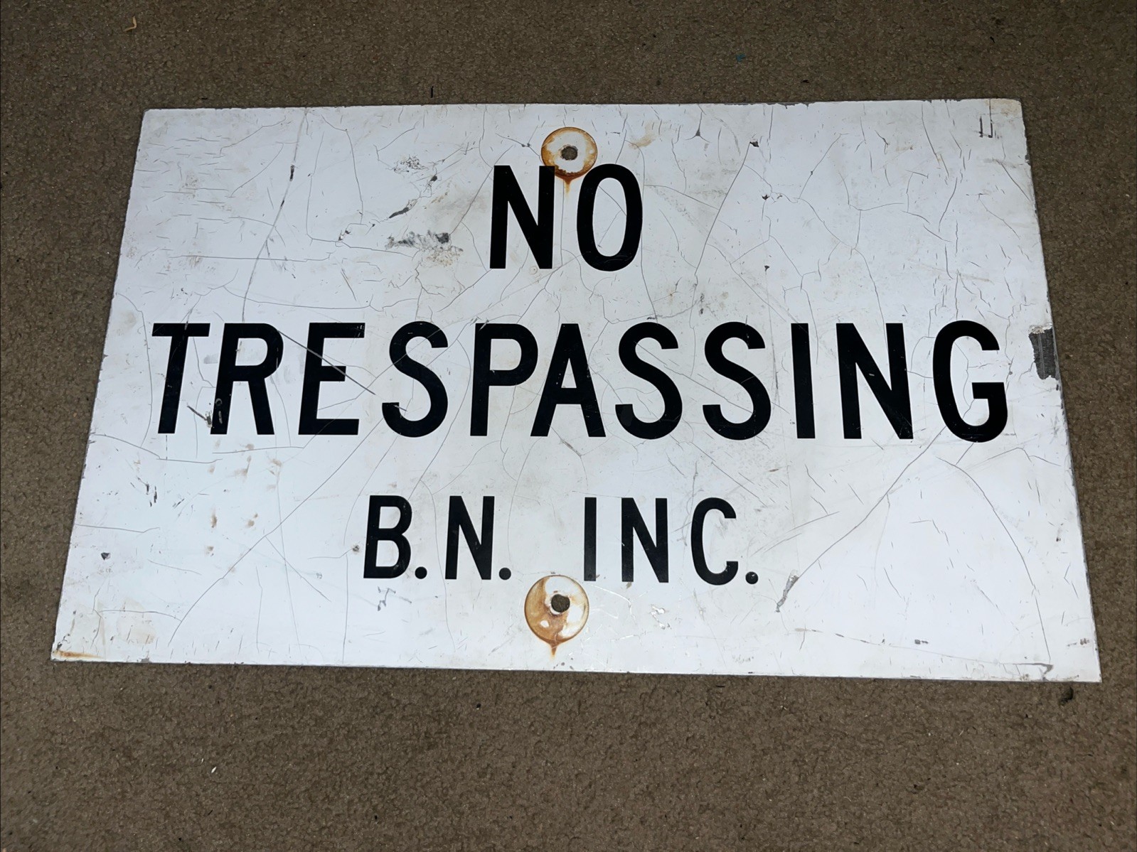 BN Burlington Northern No Trespassing Sign Railroad Train Railway 24 ...