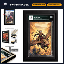Comic Book Frame for CGC Slabs - Solid Pine, Black Mat, Display & Protect Comics picture