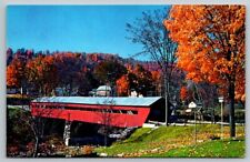 Covered Bridge at Taftsville, Vermont  - Postcard picture