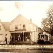 c1920s Plymouth, VT RPPC Post Office Cilley Store Real Photo Gulf Gas PC A96 picture