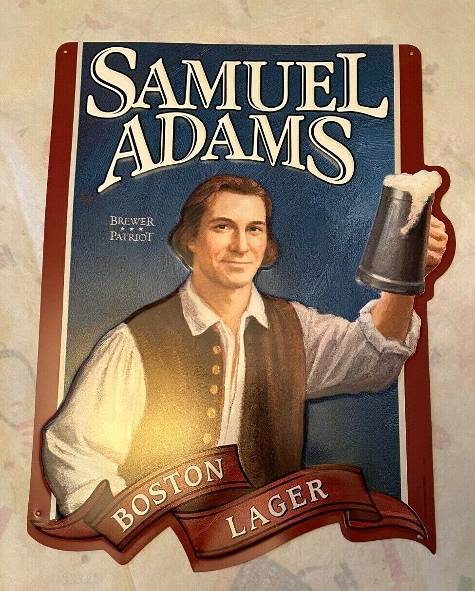 Samuel Adams Beer Metal Sign Boston Lager 17.5\