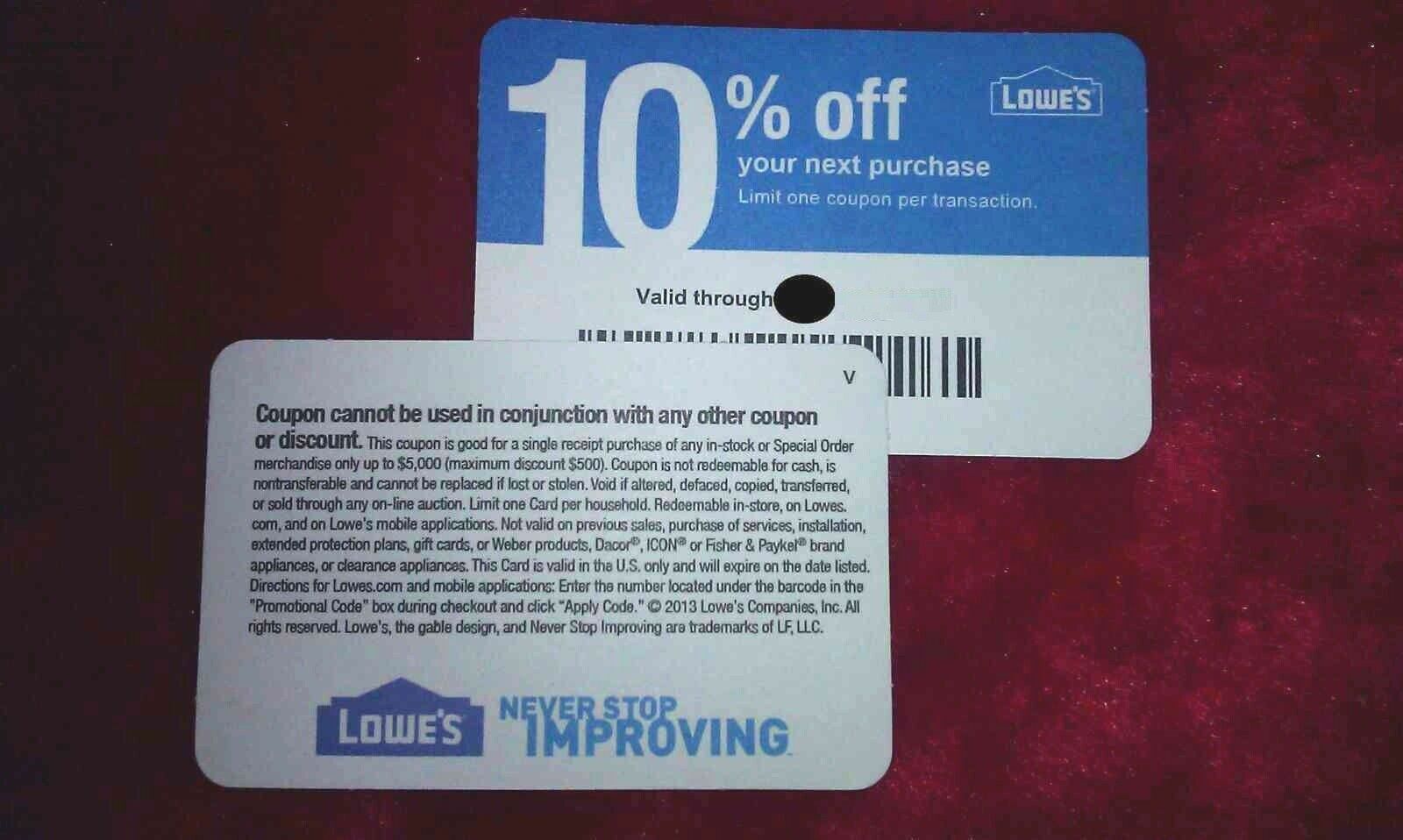 (20x) 10% Off FEBRUARY 2022 Gift Coupons for Home Depot & Competitors Only