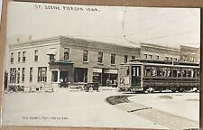 1911 Pierson Iowa, St Scene Trolley, Woodbury County RPPC REAL PHOTO POSTCARD picture