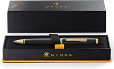 Cross Coventry Ballpoint Pen Black Lacquer & Gold Appointments medium Point picture
