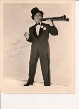 Ted Lewis Clarinet Bandleader Musician 1950's Autographed 8 x 10 Promo Photo picture