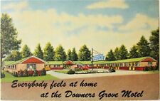 Downers Grove Motel / Downers Grove, IL / Curteich Linen Advertising Postcard picture