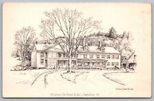 Windham Co Hotel Jail Newfane Vermont Driveway Black White Vintage VNG Postcard picture