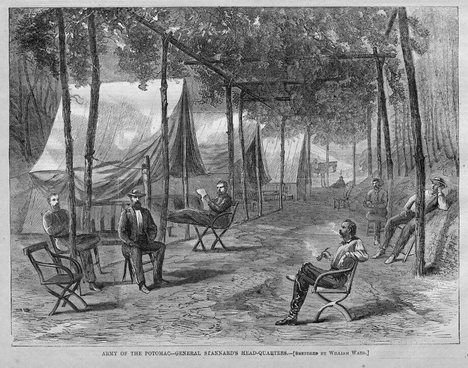 ARMY OF THE POTOMAC GENERAL STANNARD HEAD-QUARTERS TENT